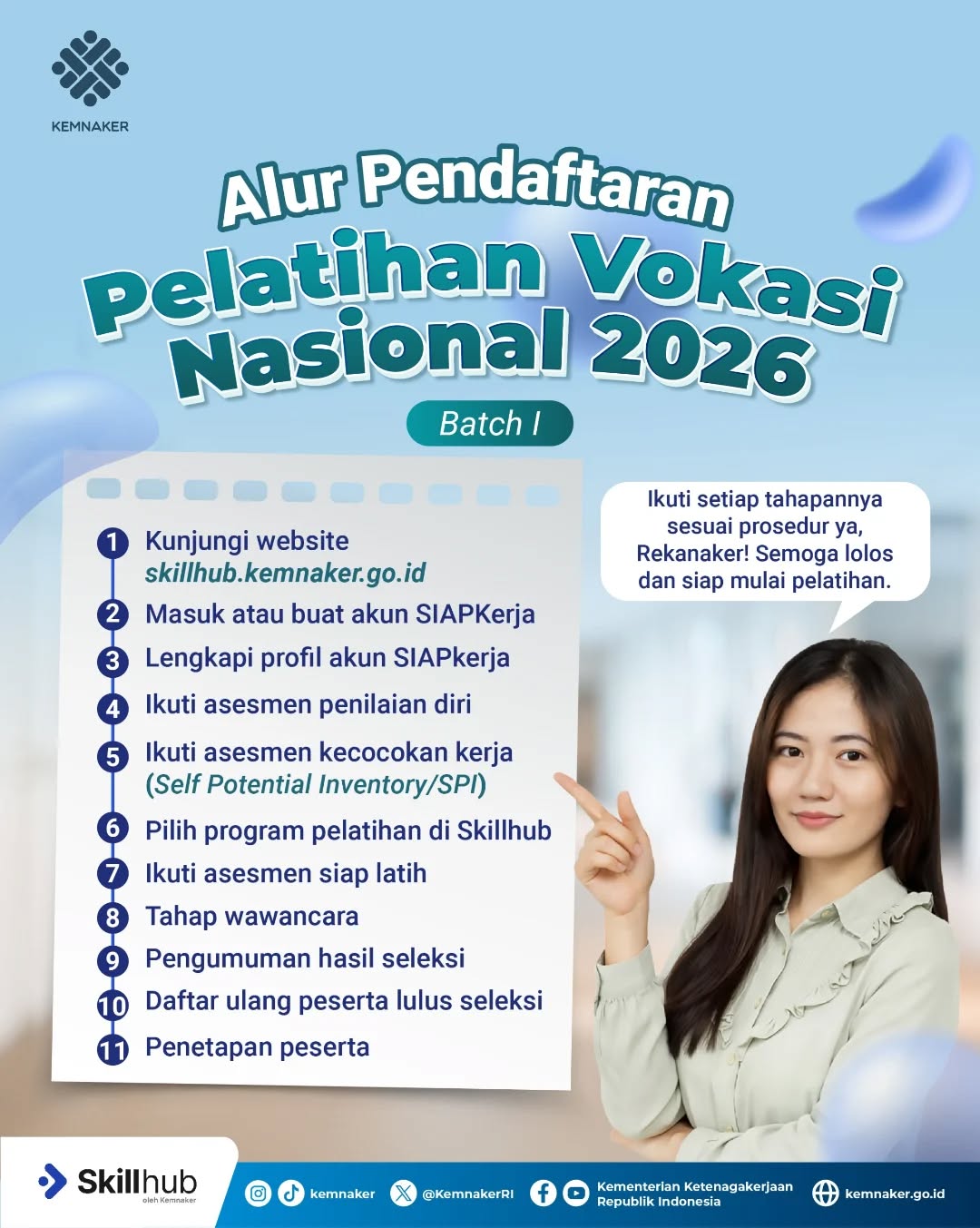 Alur Pendaftaran Pelatihan Vokasi Nasional Tahun 2026 Batch I
