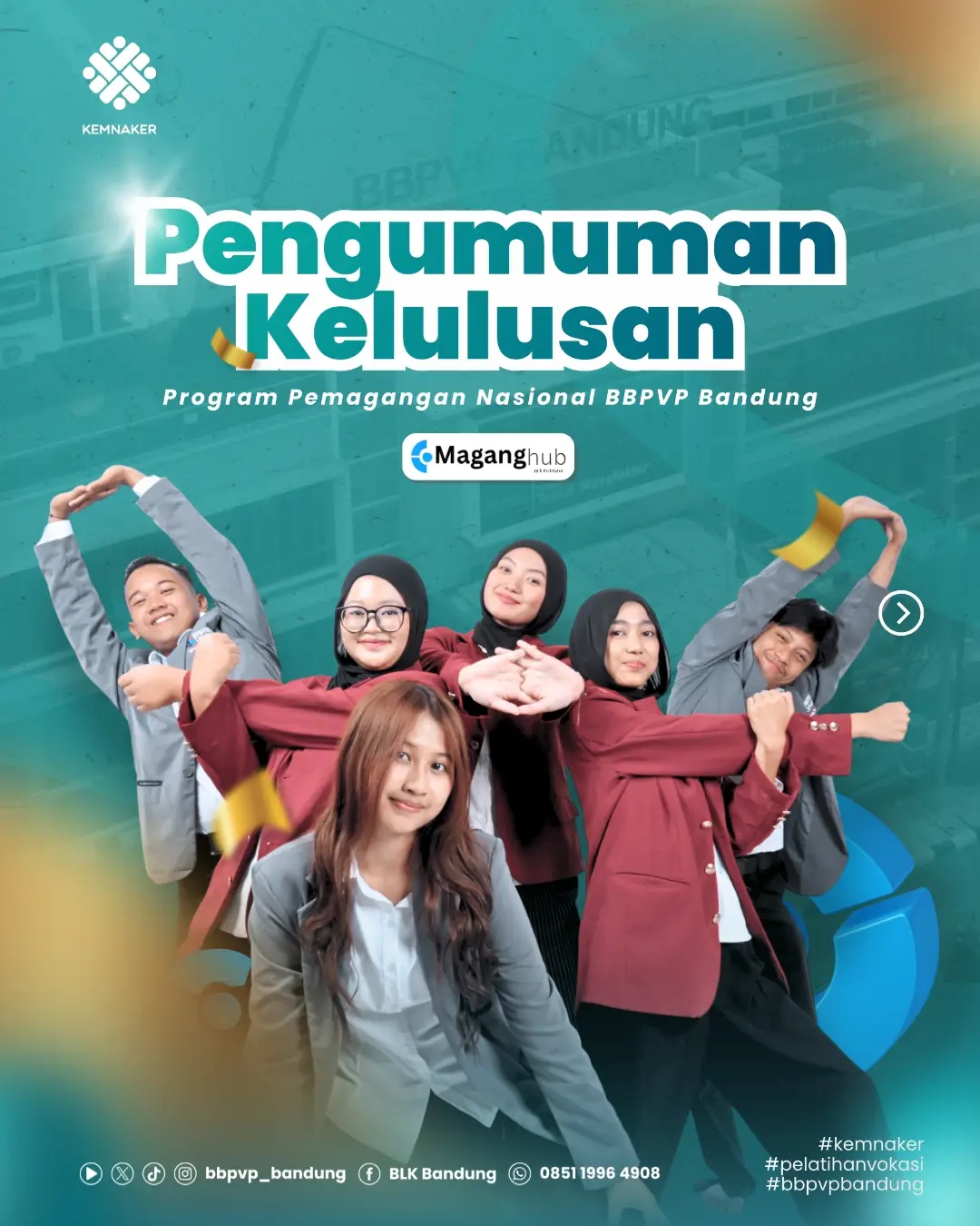 Pengumuman Kelulusan Program Pemagangan Nasional BBPVP Bandung