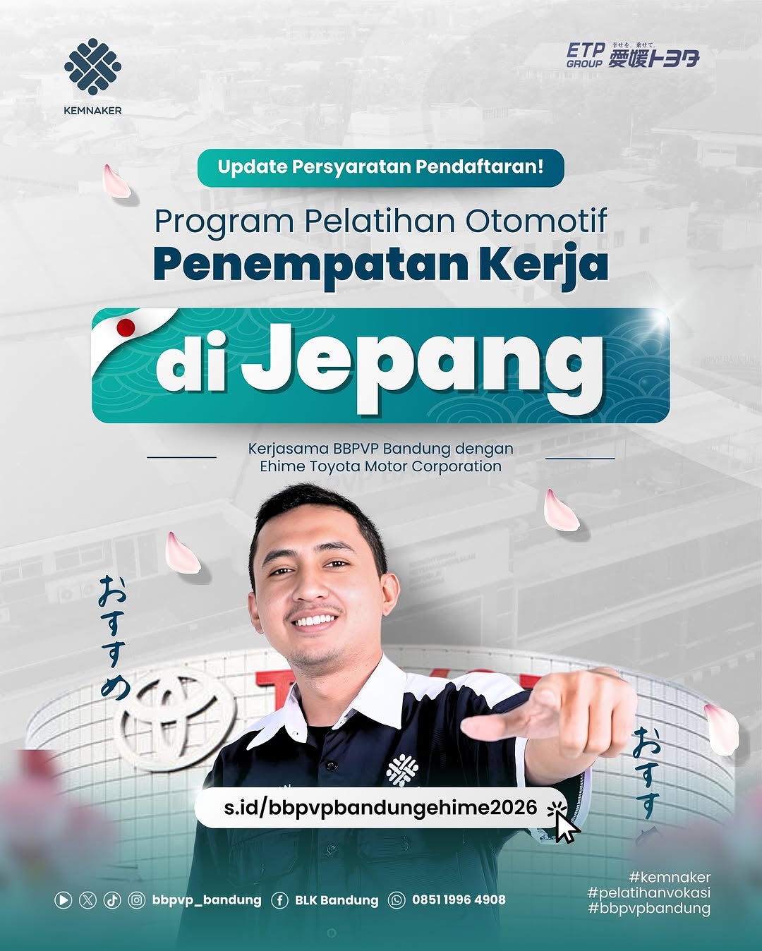 Program Pelatihan Otomotif Penempatan Kerja di Jepang Resmi Dibuka