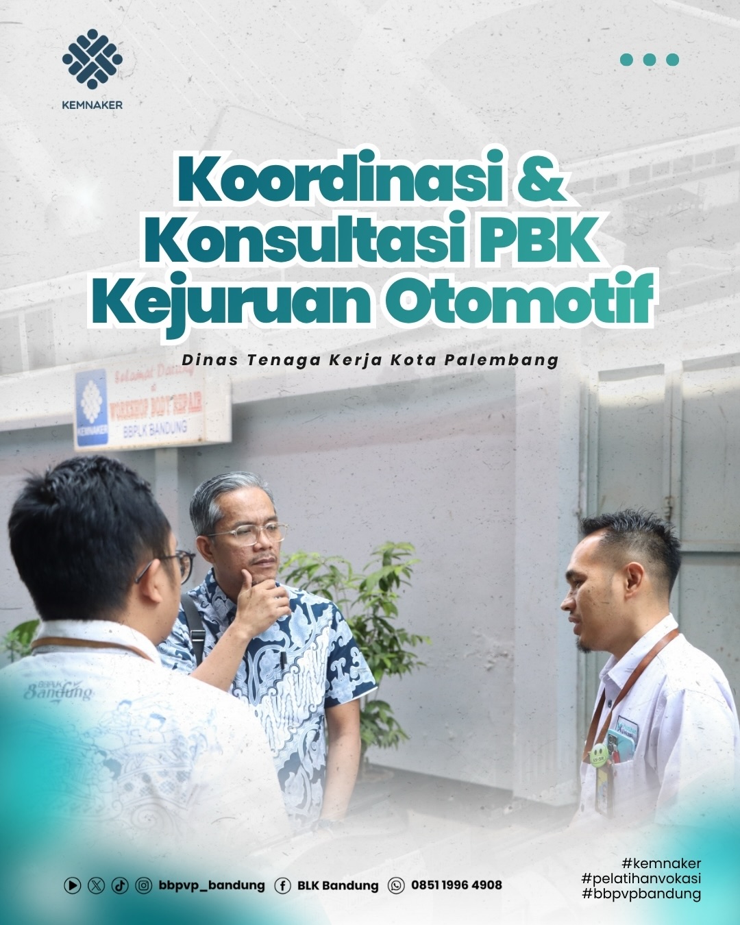 Koordinasi dan Konsultasi PBK Kejuruan Otomotif Bersama Dinas Tenaga Kerja Kota Palembang
