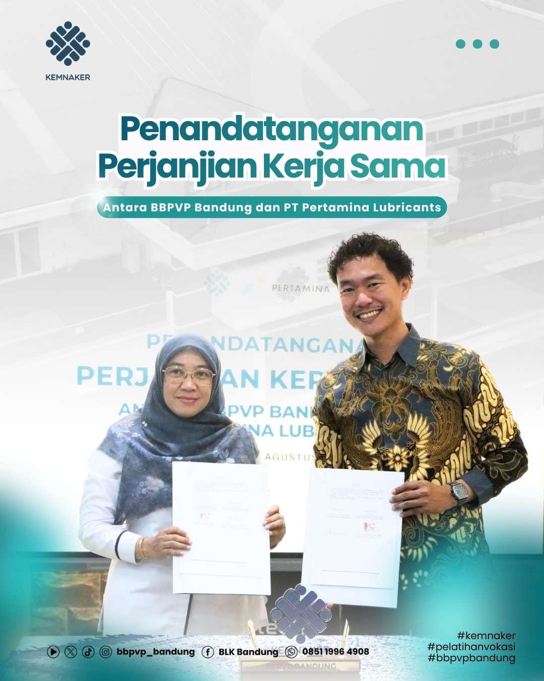 BBPVP Bandung Jalin Kerja Sama dengan PT Pertamina Lubricants