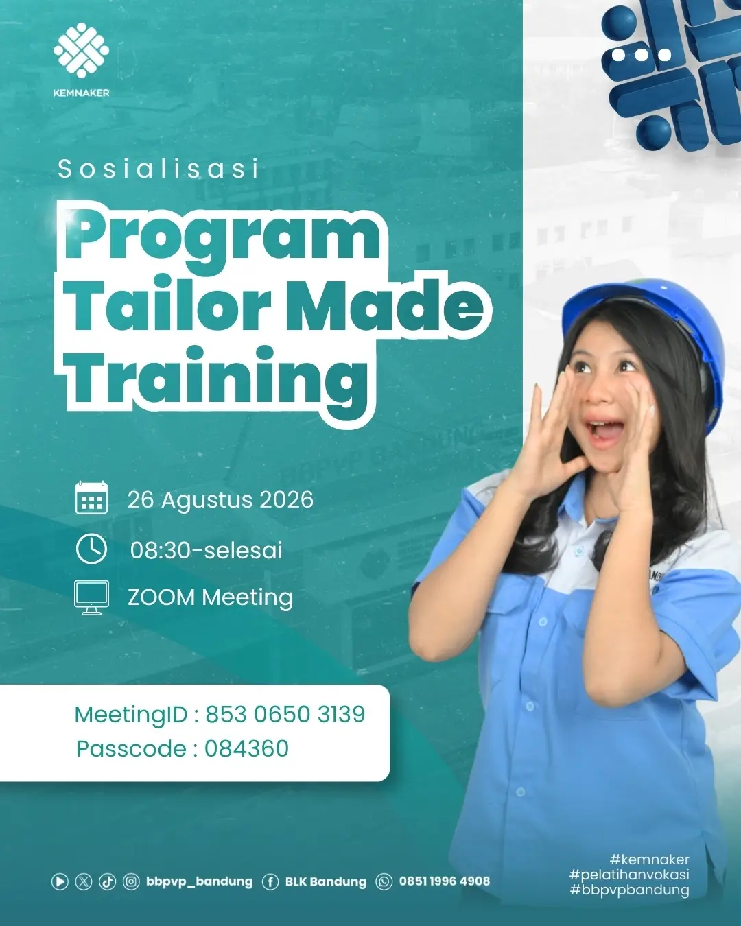 BBPVP Bandung Gelar Sosialisasi Program Tailor Made Training Tahun 2026