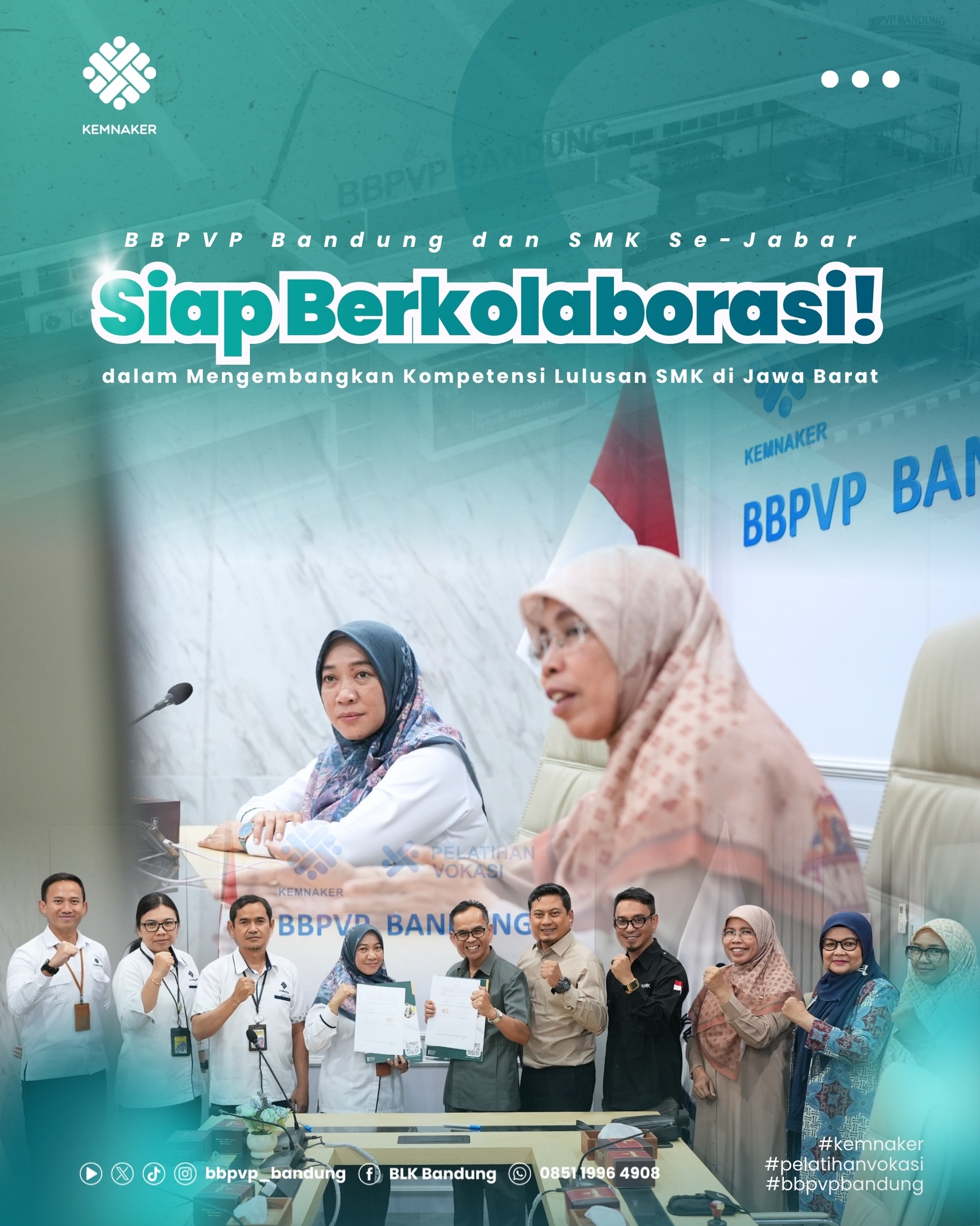 BBPVP Bandung Siap Berkolaborasi Dengan SMK Se-Jawa Barat Dalam Mengembangkan Potensi Lulusan SMK Di Jawa Barat.
