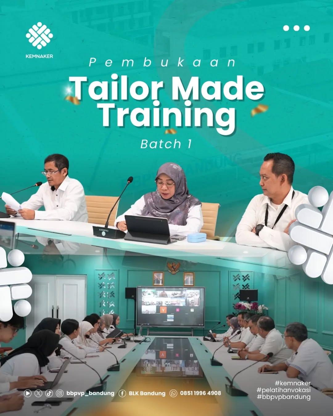 Kepala BBPVP Bandung Resmi Membuka Pelaksanaan Tailor Made Training Batch 1 Tahun 2026