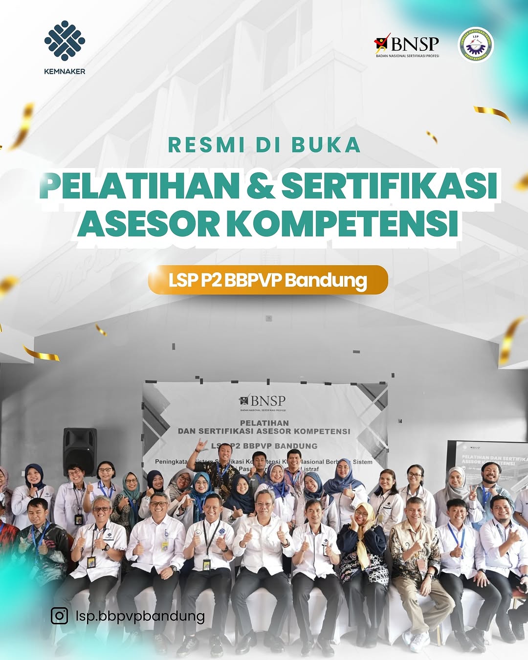 Pelatihan dan Sertifikasi Asesor Kompetensi Resmi Dibuka di BBPVP Bandung