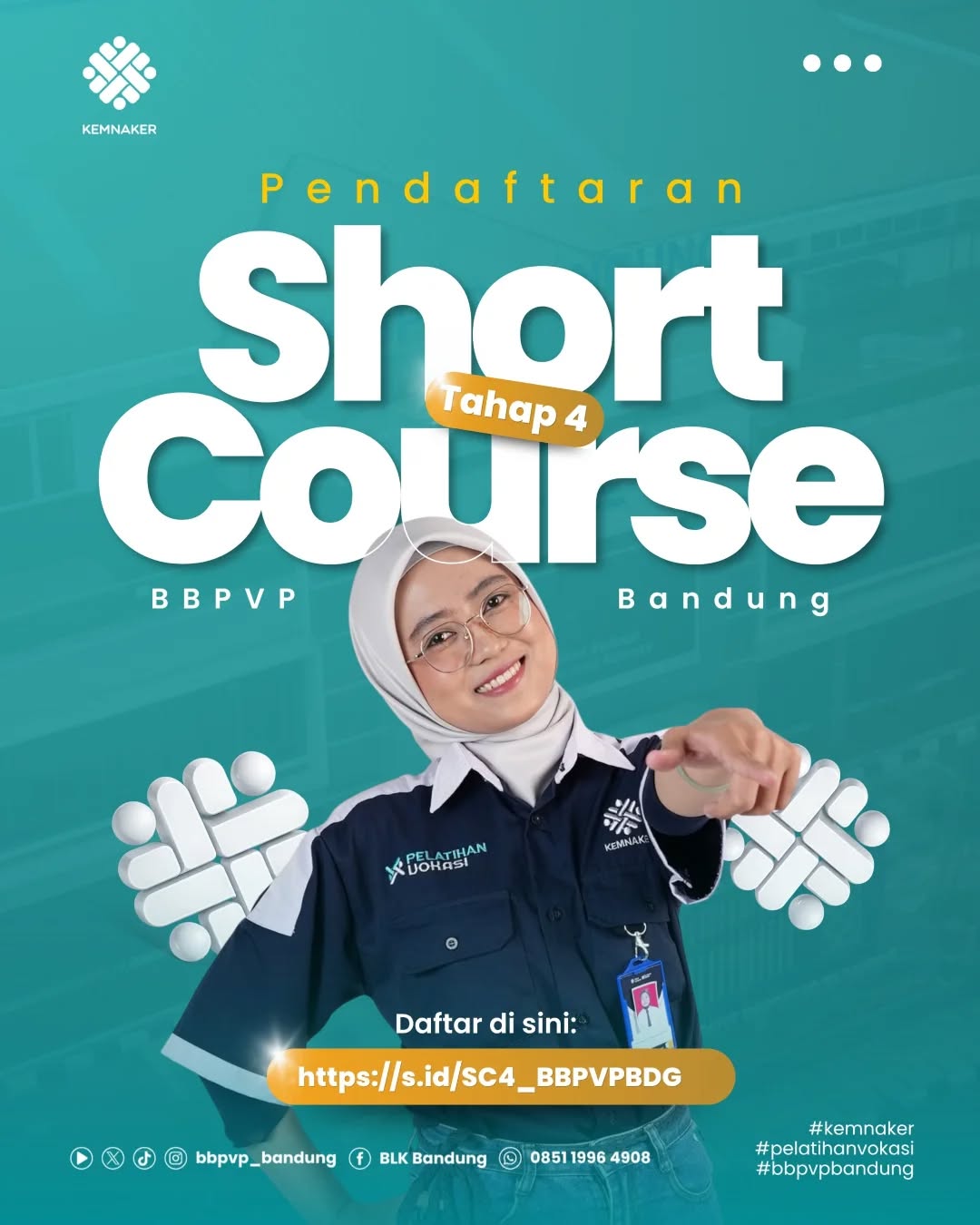Pembukaan Pendaftaran Program Pelatihan Singkat (Short Course) Tahap 4 BBPVP Bandung