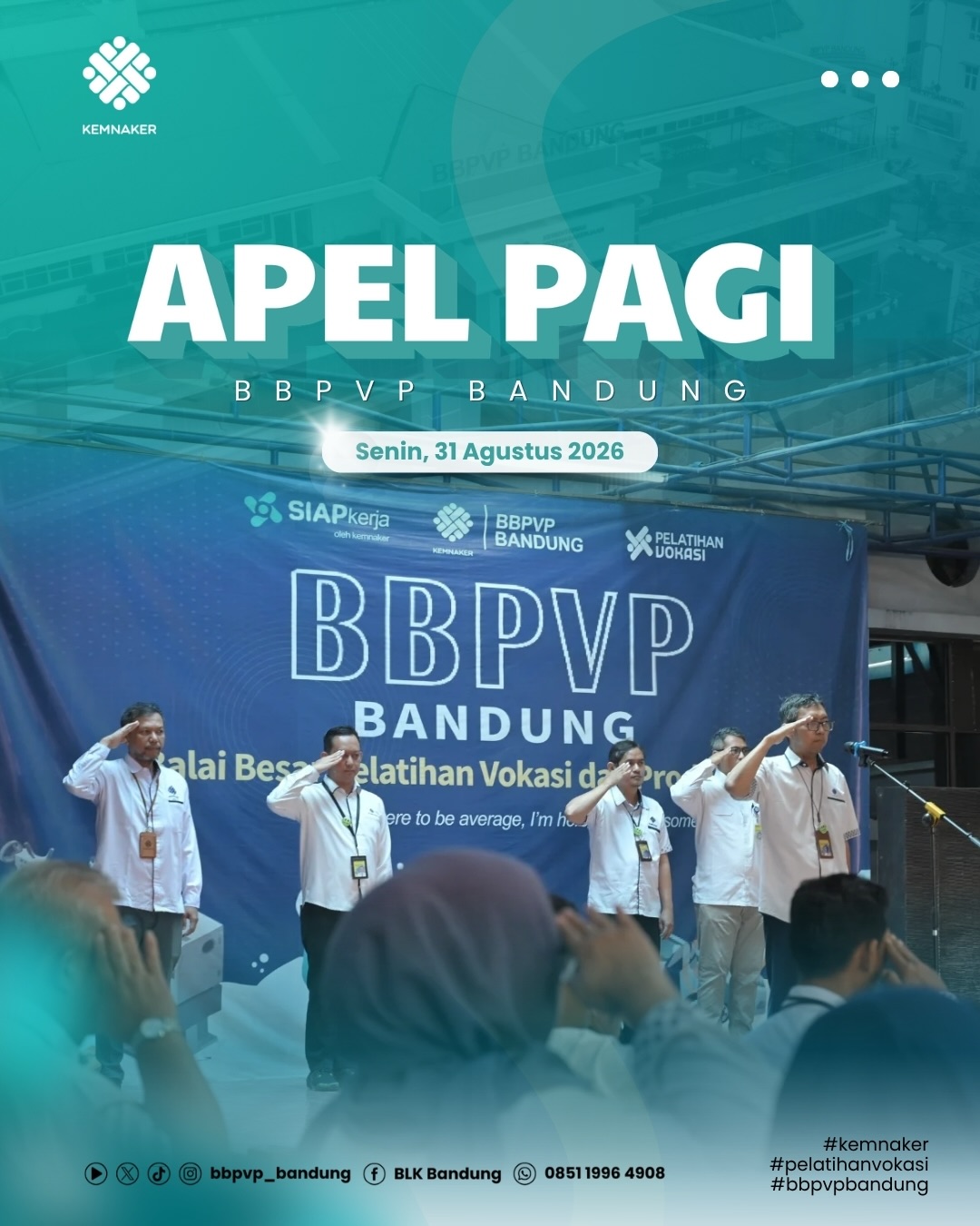 Apel Pagi BBPVP Bandung Dorong Koordinasi Pelaksanaan Pelatihan Batch 4