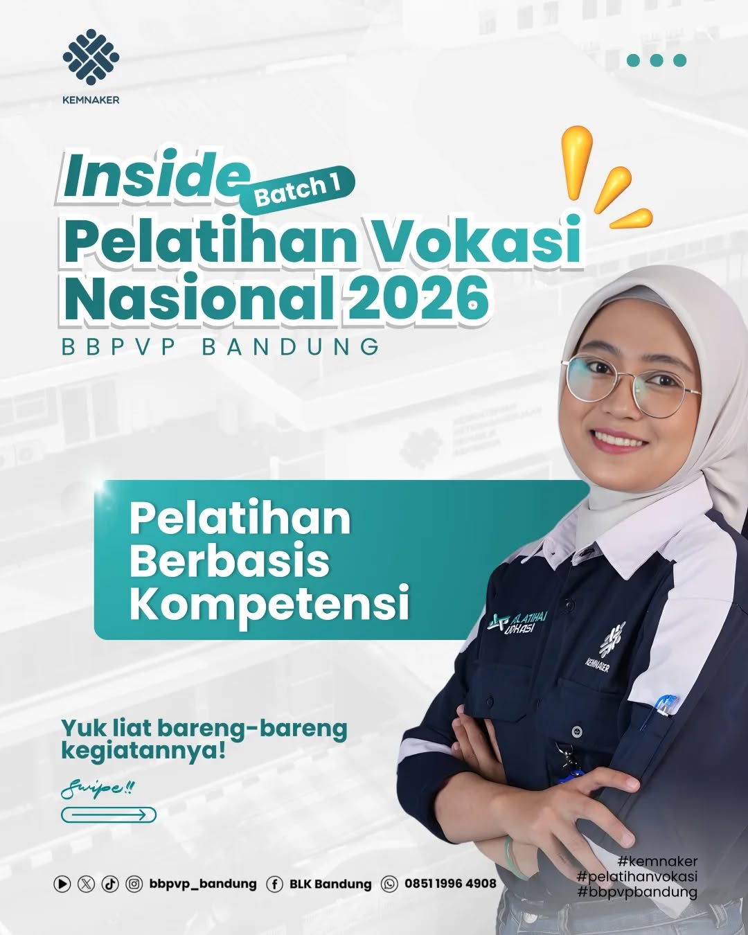 Inside Batch 1: Mengintip Antusiasme Peserta Pelatihan Vokasi Nasional 2026 di BBPVP Bandung