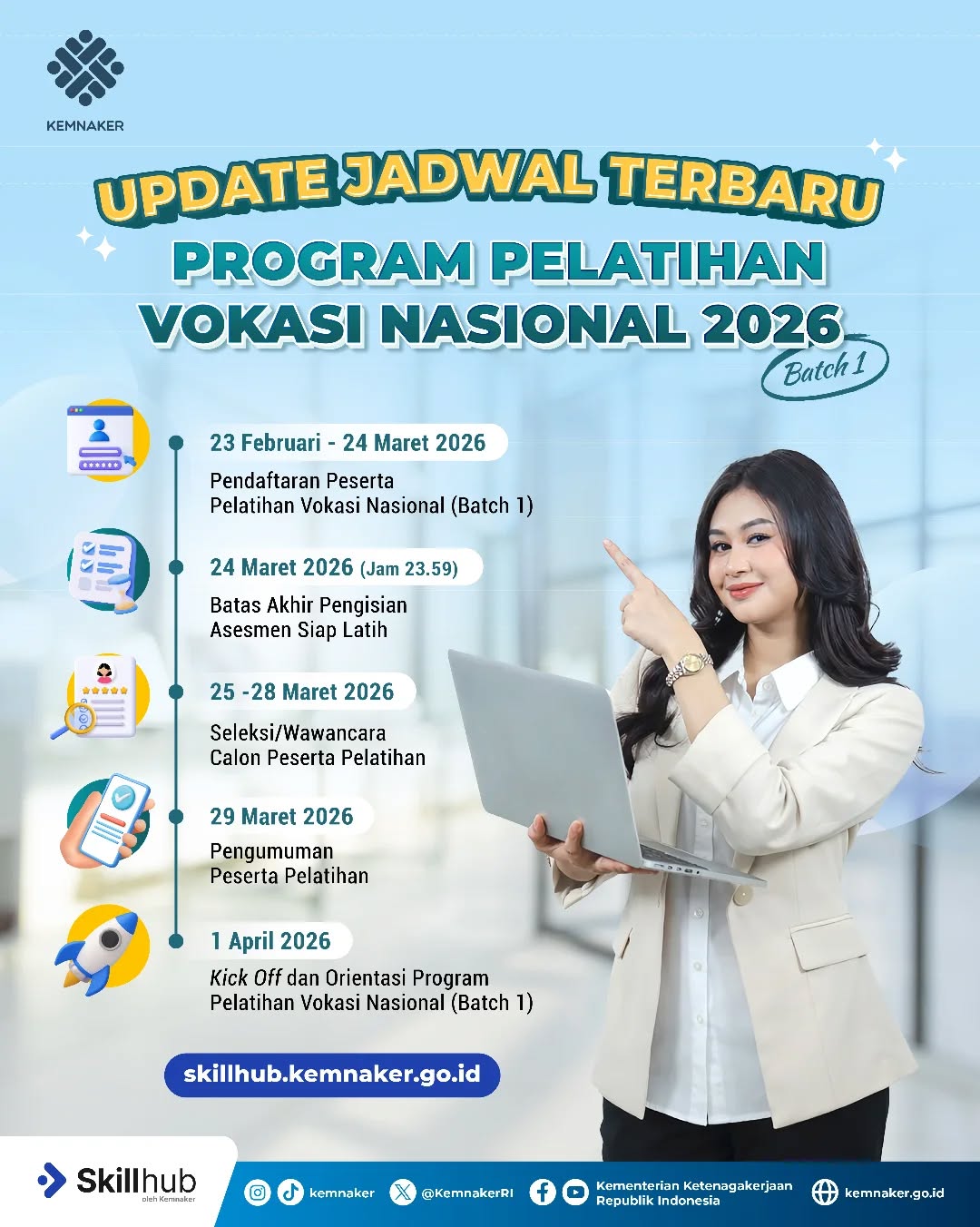 Update Jadwal Terbaru Program Pelatihan Vokasi Nasional 2026 Batch 1